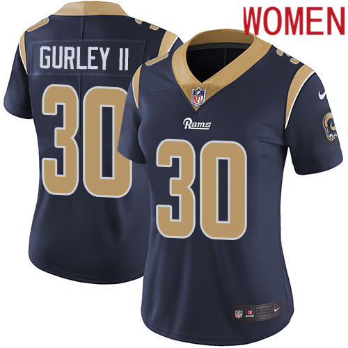 2019 Women Los Angeles Rams 30 Gurley II dark blue Nike Vapor Untouchable Limited NFL Jersey